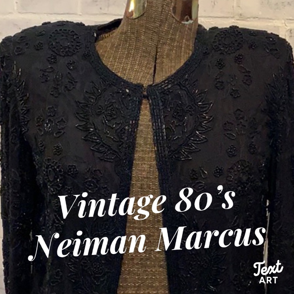 NWT Vintage 1980 Neiman Marcus Beaded Silk jacket